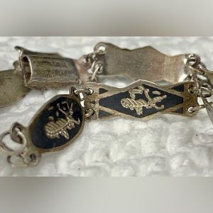 Sterling Silver Siam Bracelet - 7 Inches with 9 panels